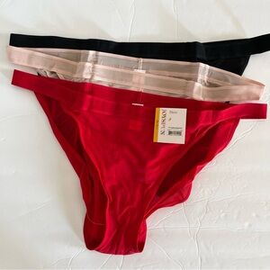 Joyspun Women’s Hosiery Micro String Bikini Stretch Fabric 3-Pack Size L (12-14)